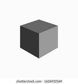 3D Cube Icon. Multi Dimension Shape Illustrations, Vector Sign & Trendy Symbol.