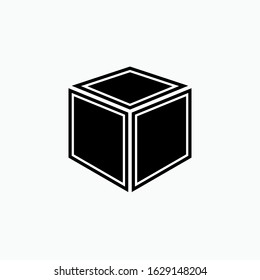 
3D Cube Icon. Multi Dimension Shape Illustrations, Vector Sign & Trendy Symbol.