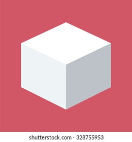 3D cube icon. 3D shapes.