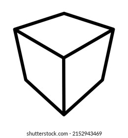 3d Cube icon, symbol illustration. Building, cargo icon. Squares cubic, cubism graphic