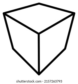 3d Cube icon, symbol illustration. Building, cargo icon. Squares cubic, cubism graphic