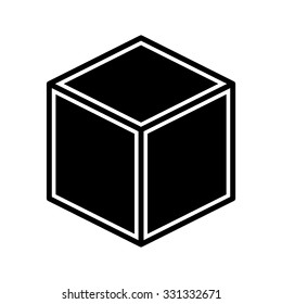 3D cube icon . Vector illustration