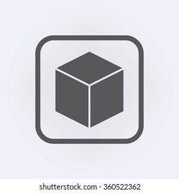 3D cube icon . Vector illustration