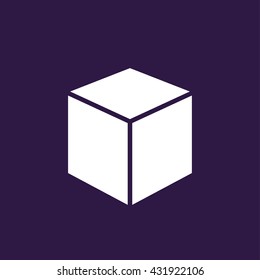 3D cube icon . Vector illustration