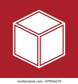3D cube icon . Vector illustration