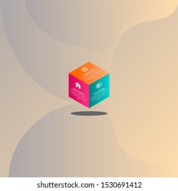 3d cube infographic gray background - Powered by Shutterstock - Get 15% off with code: PIKWIZARD15