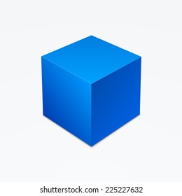 3D cube isolated on white background