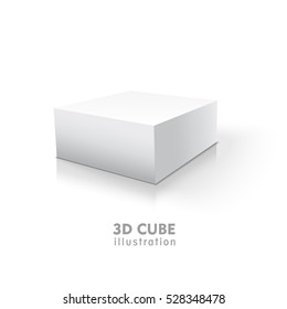 3D cube isolated on white background