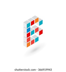3d cube letter B logo icon design template elements