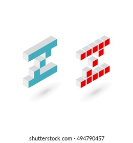3d cube letter Z logo icon design template elements