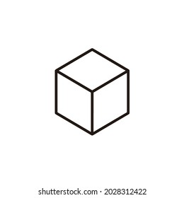 3d cube logo design icon, vector illustration. Flat design style isolated on a white background