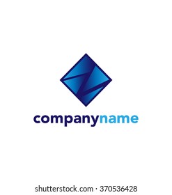 3d cube logo design icon, vector illustration
