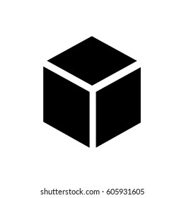 3d Cube Logo Design Icon, Vector Illustration. Flat Design Style