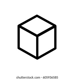 3d cube logo design icon, vector illustration. Flat design style