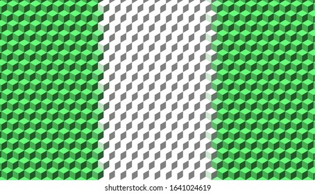 3D Cube Mosaic Nigeria Flag Vector