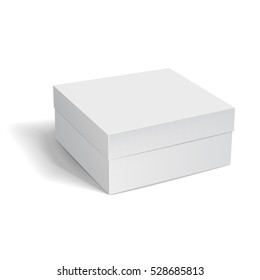 3d cube on a white background. Cardboard box, container, packaging. Vector for your graphic design.