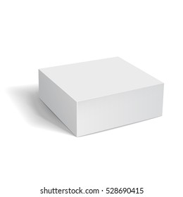 3d cube on a white background.  White box. Vector for your graphic design.