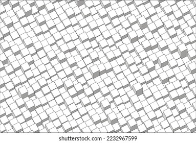 3d cube or parallelepiped vector abstract pattern or background