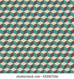 3d cube pattern, vintage and retro background