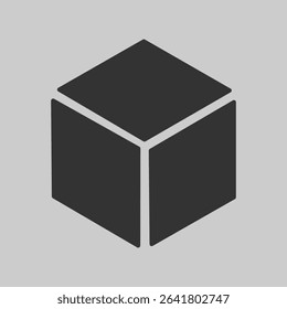 3d cube Printing vector symbol. 3D Box icon. cubes illustration.