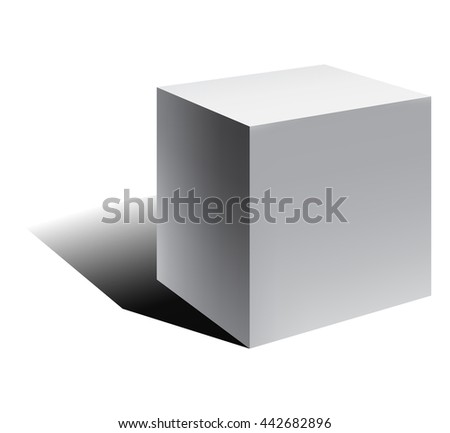 3 d cube cube shadow vector illustration stock vector royalty free 3 d cube