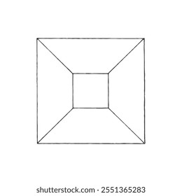 Forma de cubo 3D com profundidade para designs modernos e técnicos