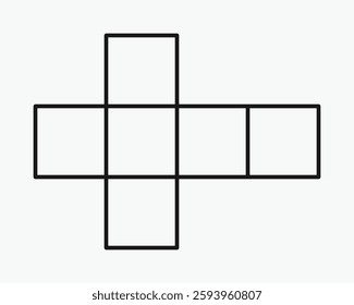 3D cube shape nets exercise in mathematics.