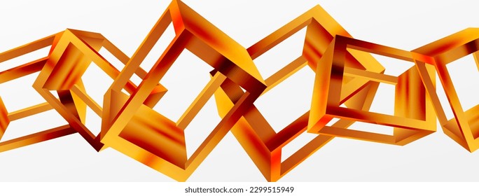 3D-Würfel formen vektorgeometrischen Hintergrund. Trendy Techno Business Template für Tapete, Banner, Hintergrund oder Landung