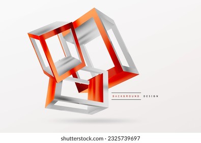 3D-Würfel formen vektorgeometrischen Hintergrund. Trendy Techno Business Template für Tapete, Banner, Hintergrund oder Landung