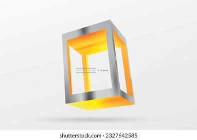 3D cube shapes vector geometric background. Trendy techno business template for wallpaper, banner, background or landing