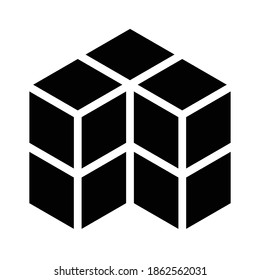 3D Cube, Square icon, symbol and logo (Series)