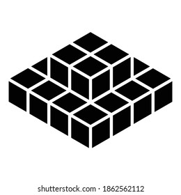 3D Cube, Square icon, symbol and logo (Series)