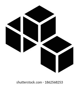 3D Cube, Square icon, symbol and logo (Series)