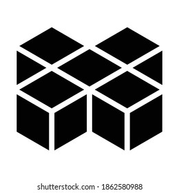 3D Cube, Square icon, symbol and logo (Series)