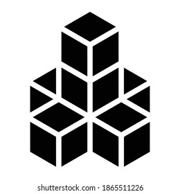 3D Cube, Square icon, symbol and logo (Series)