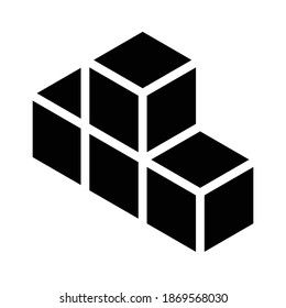 3D Cube, Square icon, symbol and logo (Series)