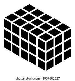 3D cube, square icon, symbol and logo (series)