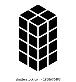 3D cube, square icon, symbol and logo (series)