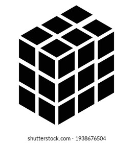 3D cube, square icon, symbol and logo (series)