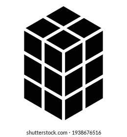 3D cube, square icon, symbol and logo (series)