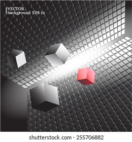 3d  cube vector background 