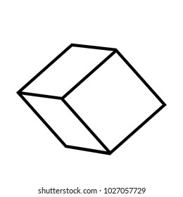 3d cube vector icon