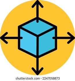 3d cube Vector Icon which is suitable for commercial work and easily modify or edit it
