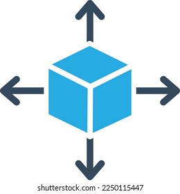 3d cube Vector Icon which is suitable for commercial work and easily modify or edit it
