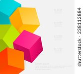 3d cube. Vector illustration can be used for workflow layout, diagram, web design.