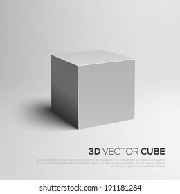 3D Cube. Vector illustration for your design.