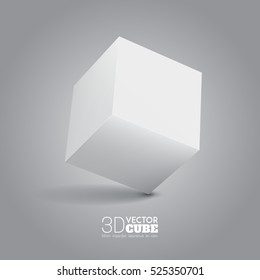 3d Cube.  White Box. Vector For Your Graphic Design.