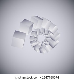 3d cubes. abstract and futuristic composition of cubes. vector illustration. background.
