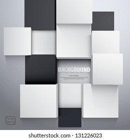 3D cubes background - design template. Vector