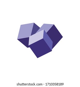 3D Cubes Boxes Abstract Vector